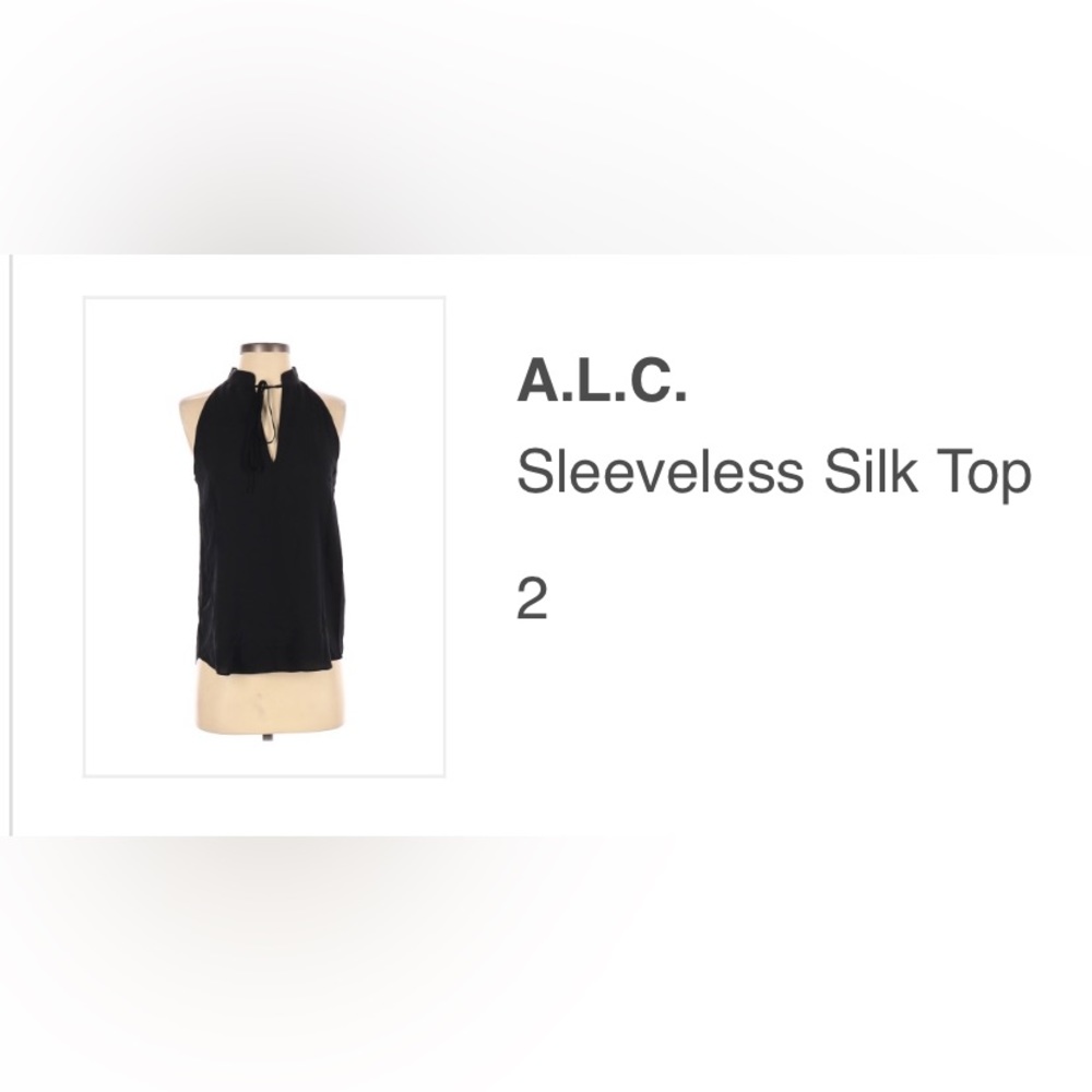 A.L.C. Silk Sleeveless Top